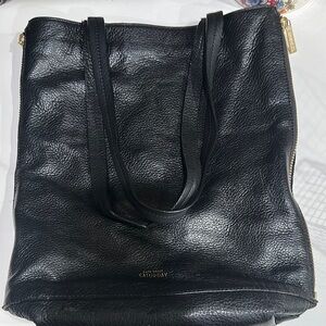 Kate Spade Black Leather Tote Bag
